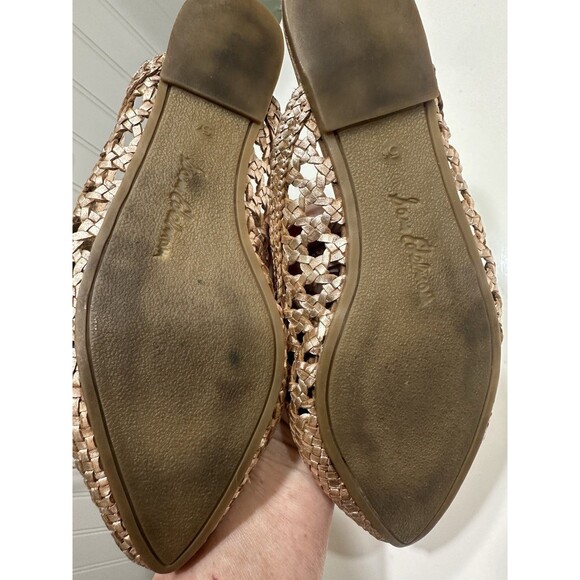 Sam Edelman Navya Slip On Woven Mules Metallic Rose Gold Dressy Holiday Size 5.5 - Picture 3 of 3